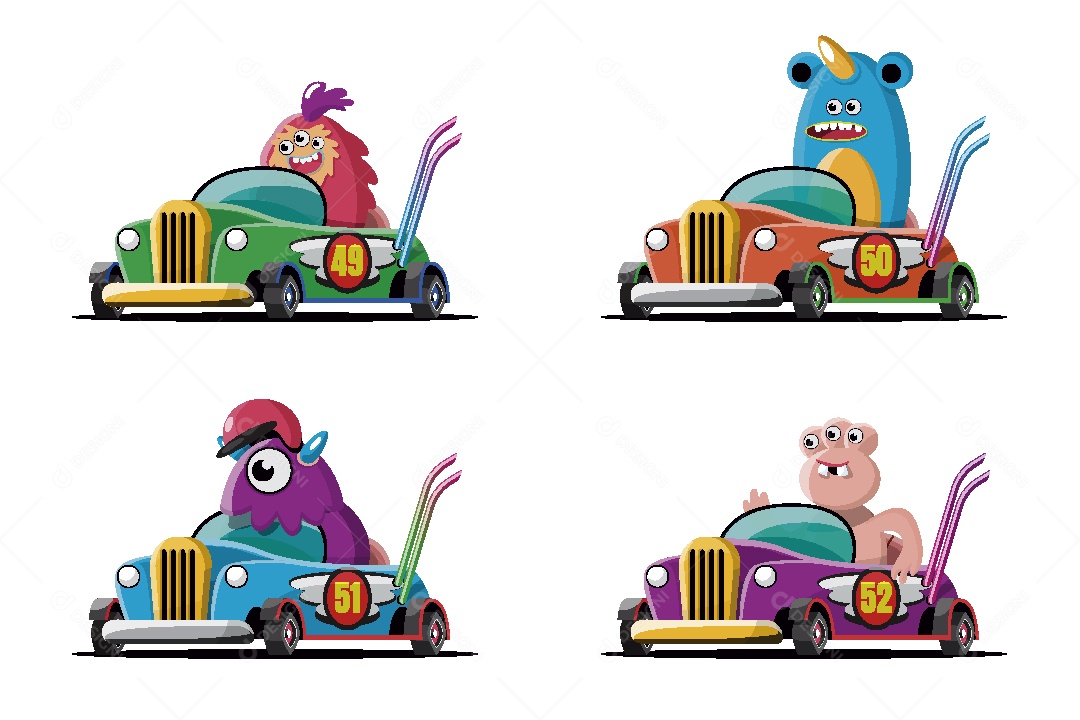 Animais Pilotos Ilustrações Vetor EPS