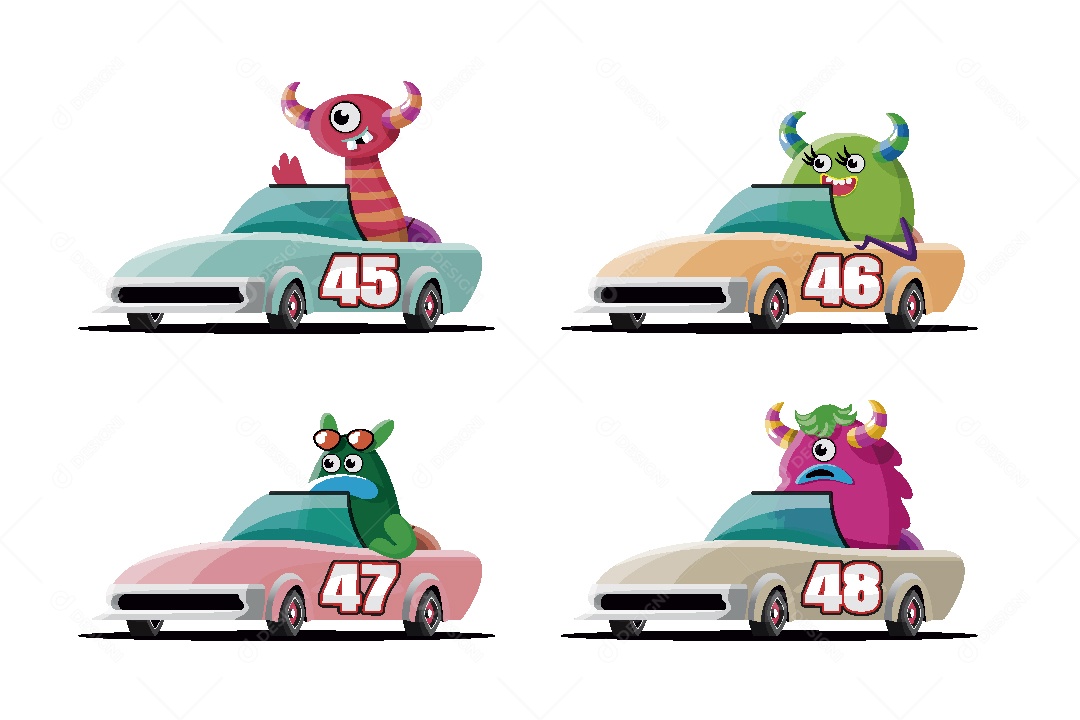 Animais Pilotos Ilustrações Vetor EPS