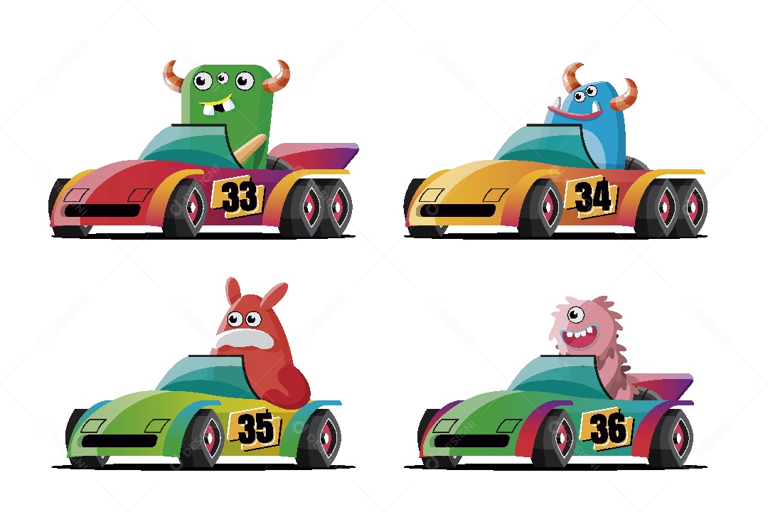 Animais Pilotos Ilustrações Vetor EPS