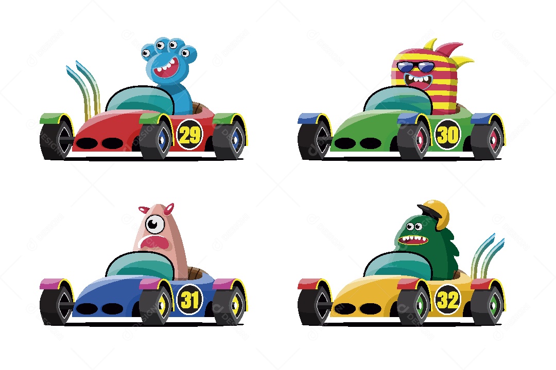 Animais Pilotos Ilustrações Vetor EPS