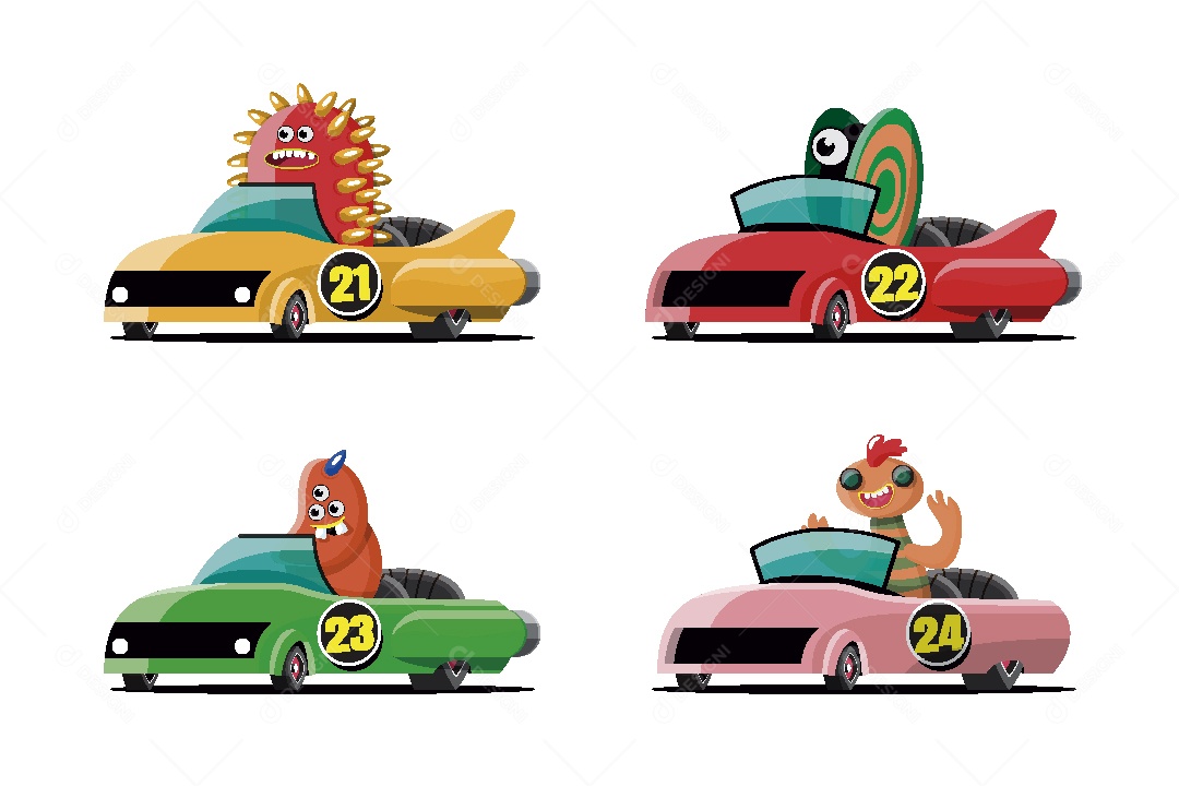 Animais Pilotos Ilustrações Vetor EPS