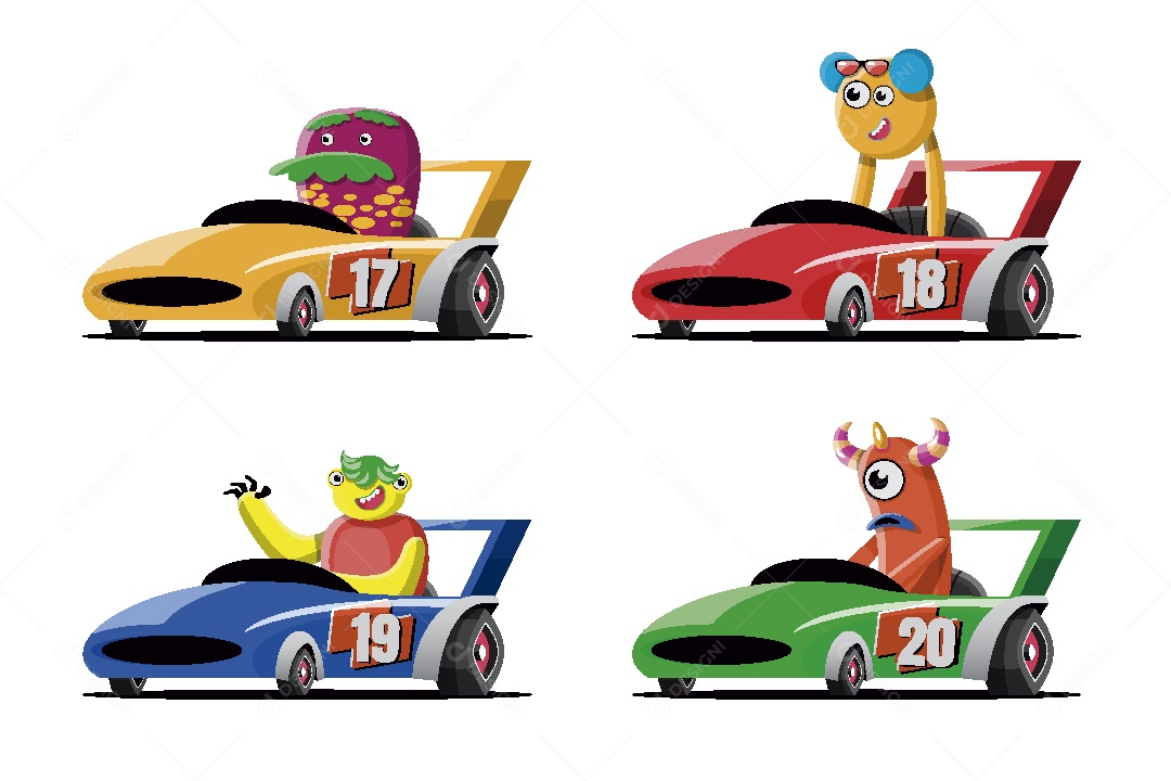 Animais Pilotos Ilustrações Vetor EPS