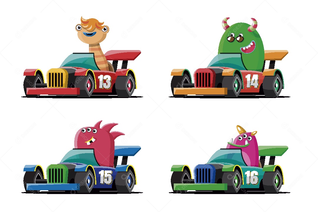 Animais Pilotos Ilustrações Vetor EPS