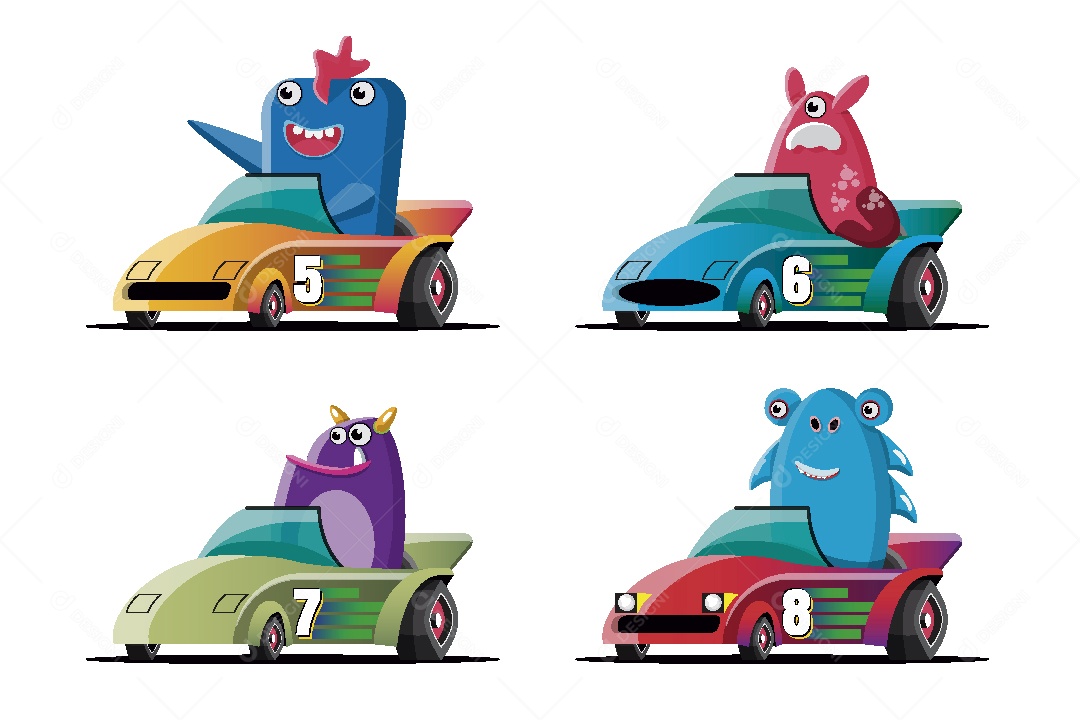 Animais Pilotos Ilustrações Vetor EPS