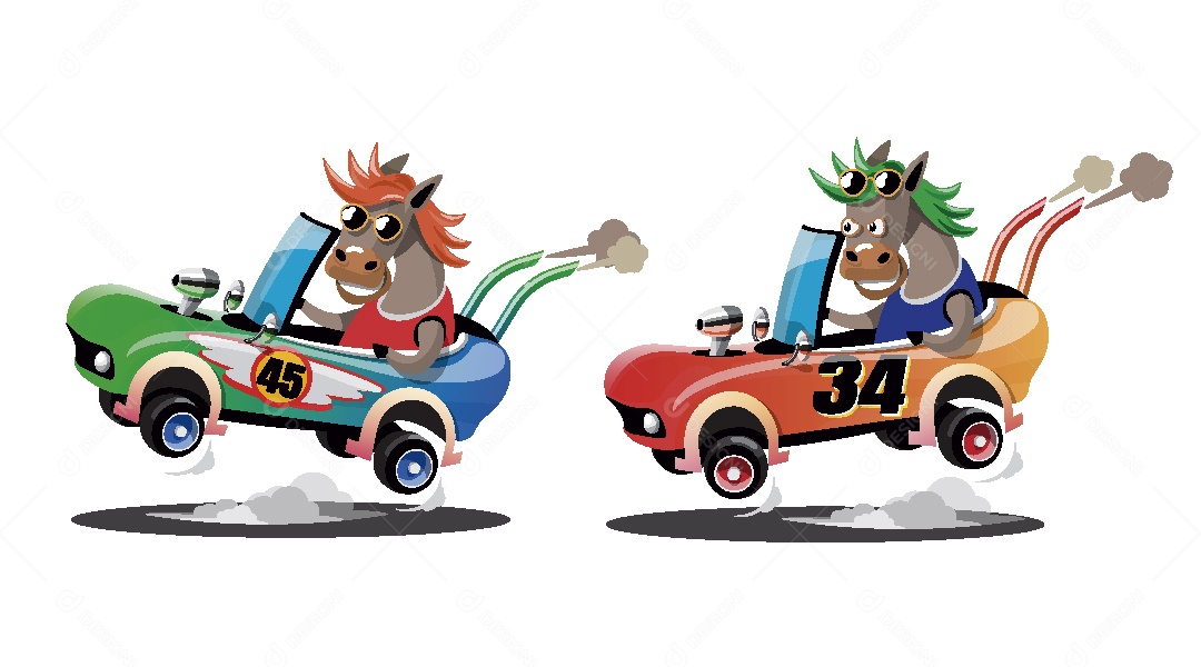 Animais Pilotos Ilustrações Vetor EPS