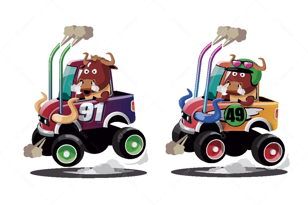 Animais Pilotos Ilustrações Vetor EPS