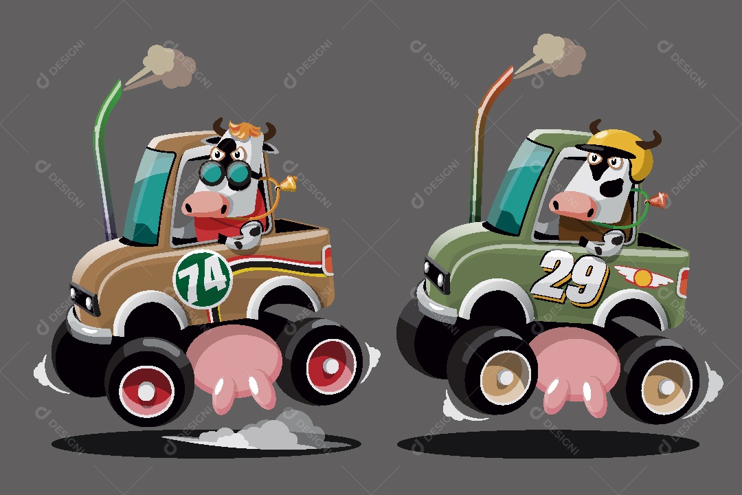 Animais Pilotos Ilustrações Vetor EPS