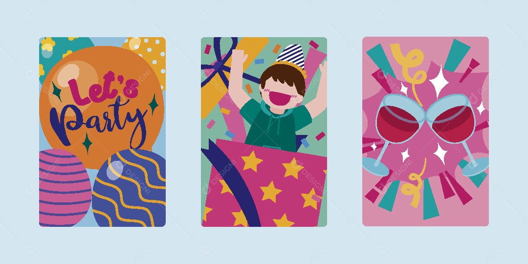 Feliz de Aniversario Ilustração Vetor EPS