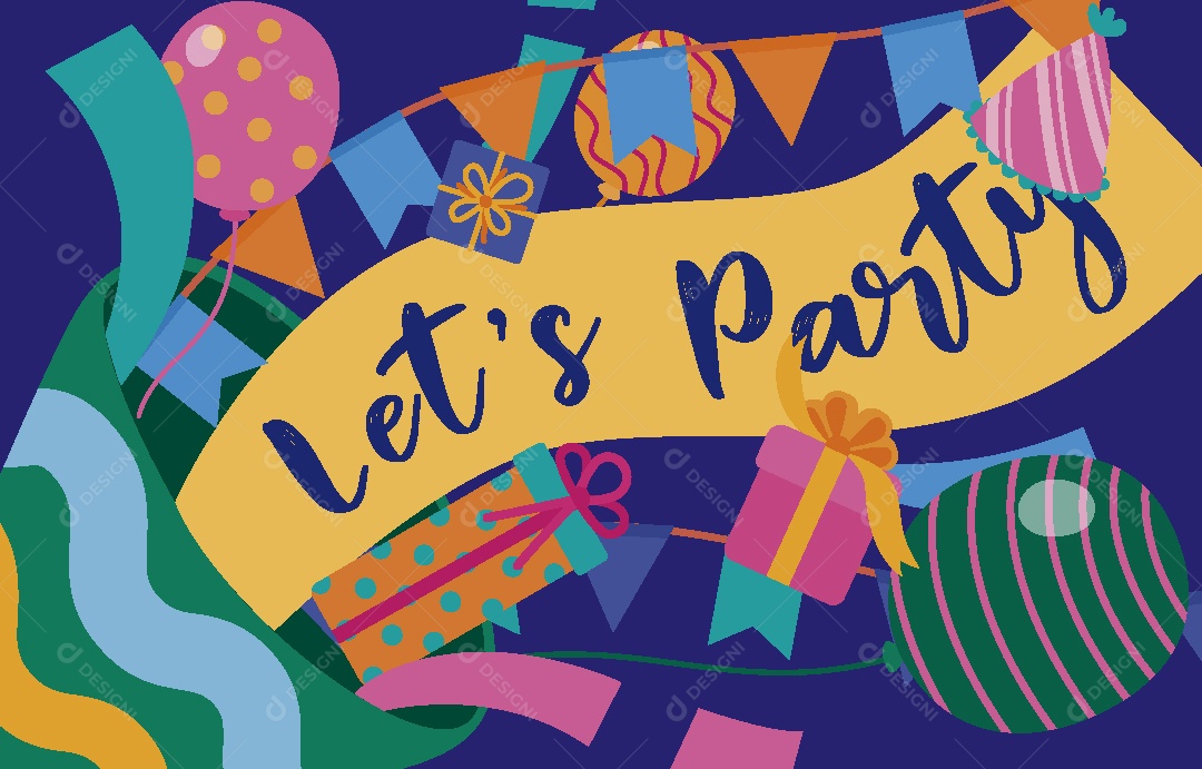 Feliz de Aniversario Ilustração Vetor EPS