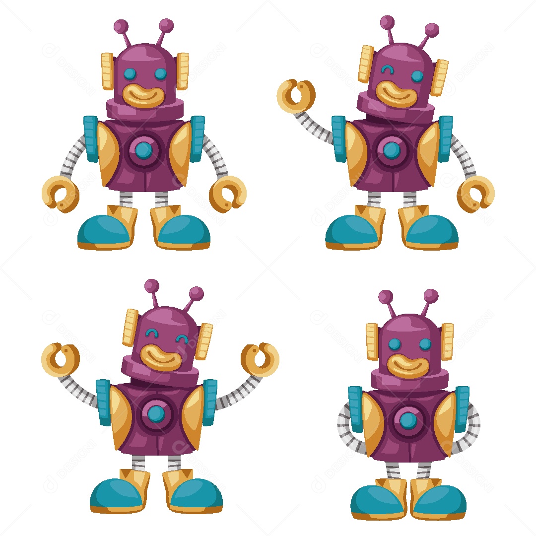 Robô Ilustração Vetor EPS