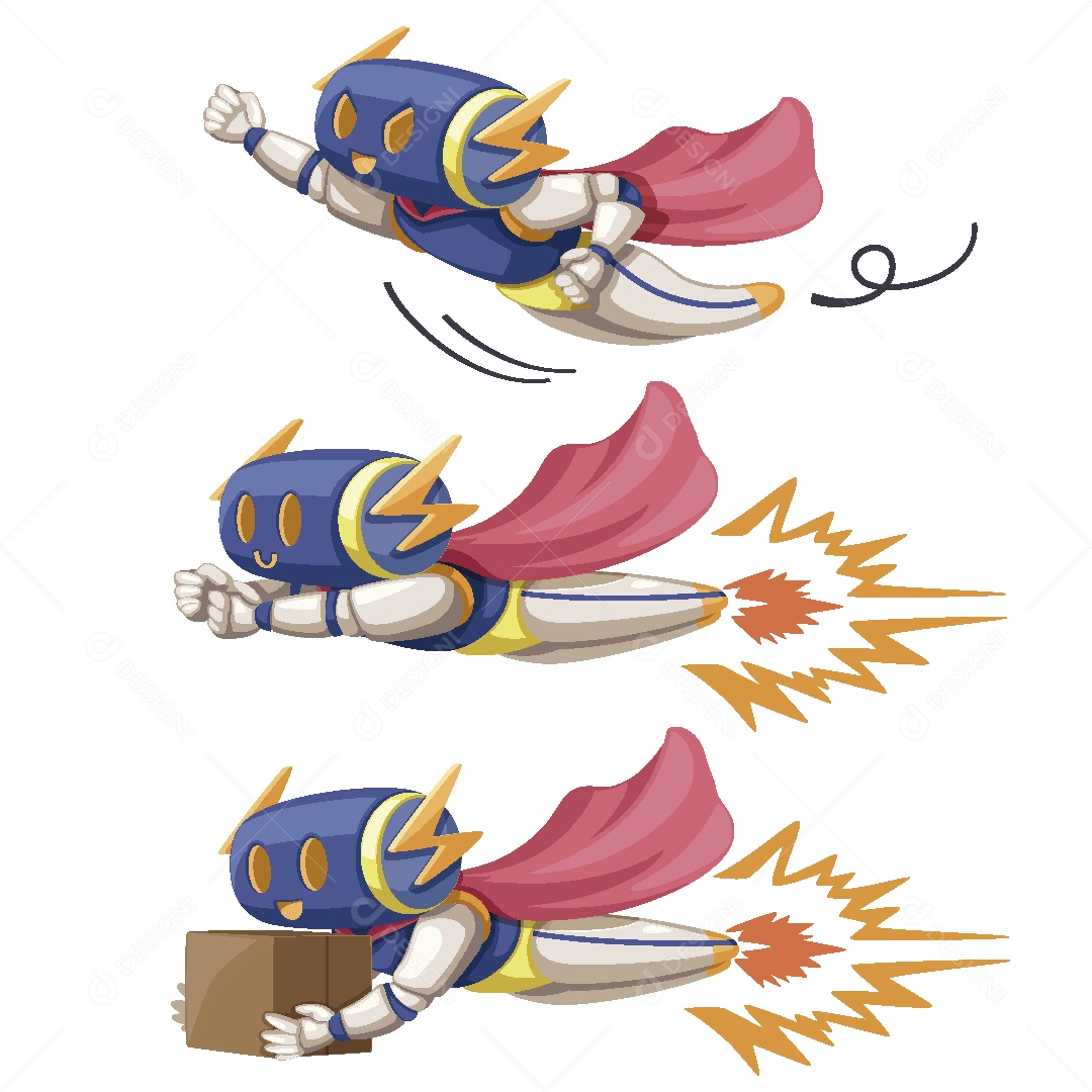 Robô Futurista Ilustração Vetor EPS