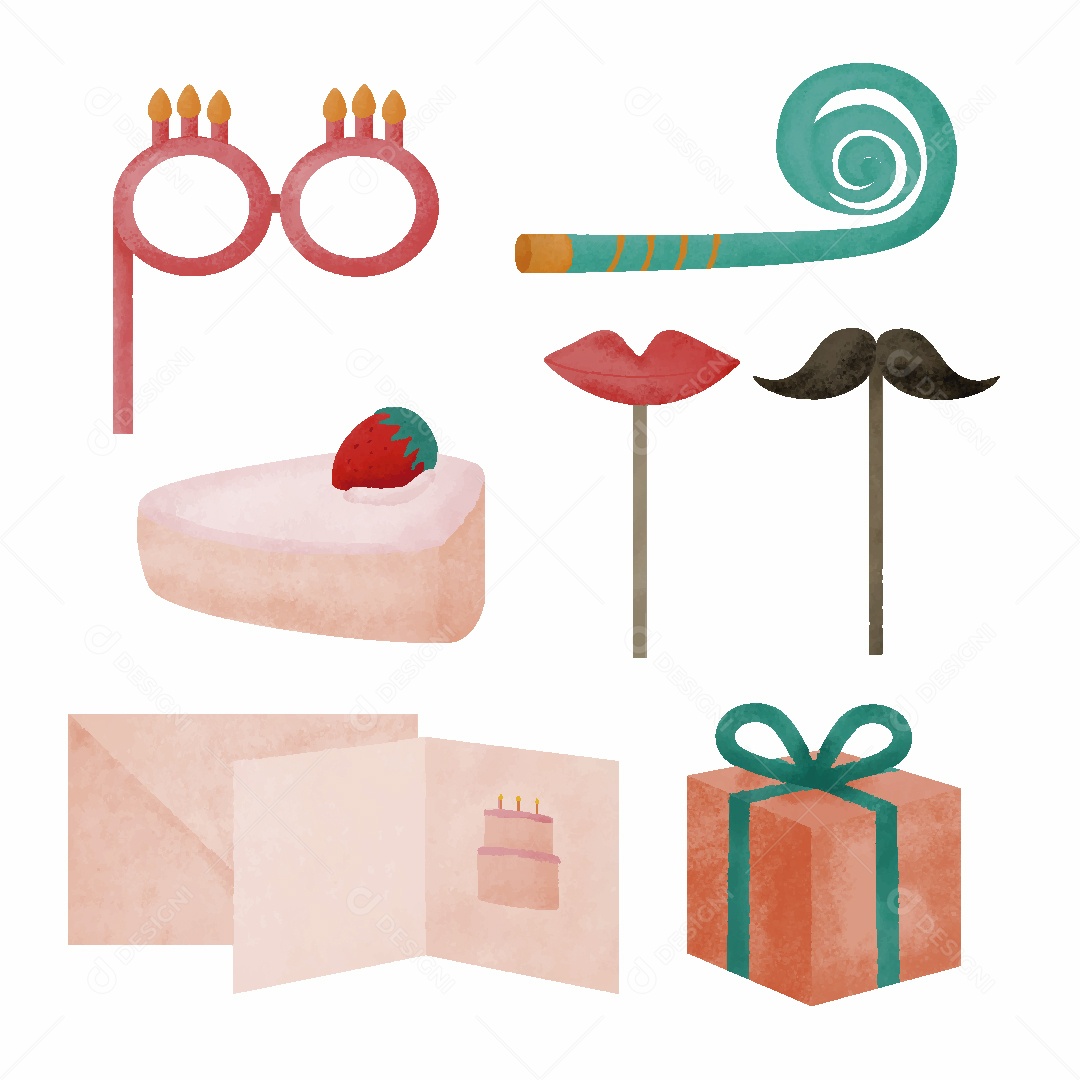 Festa de Aniversario Ilustração Vetor EPS