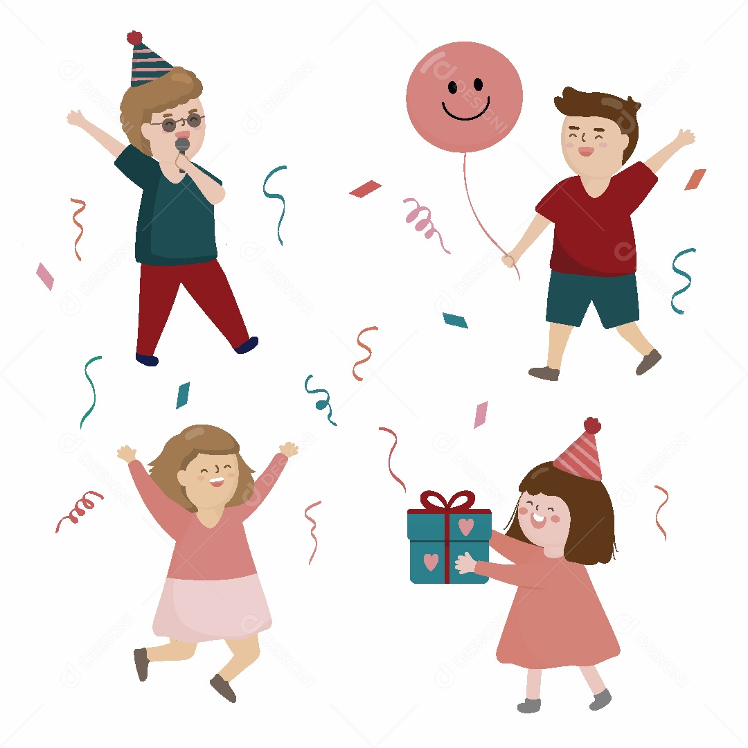 Festa de Aniversario Ilustração Vetor EPS