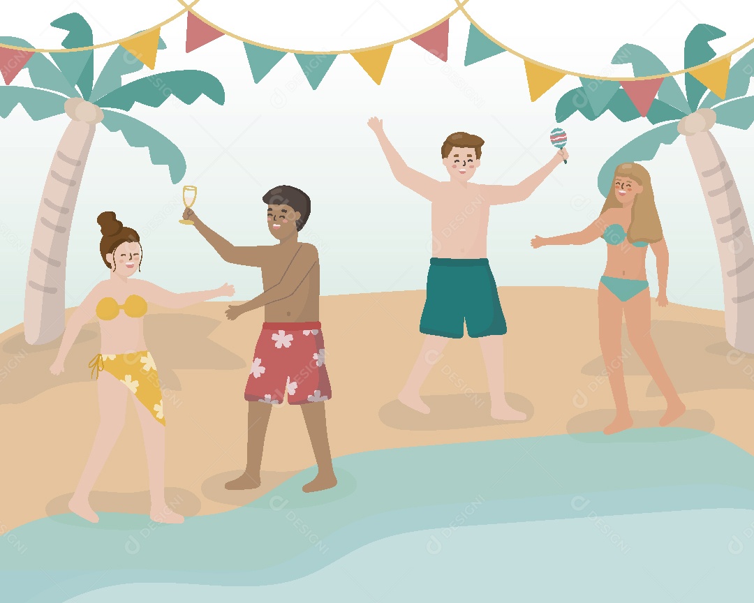 Festa de Aniversario Ilustração Vetor EPS