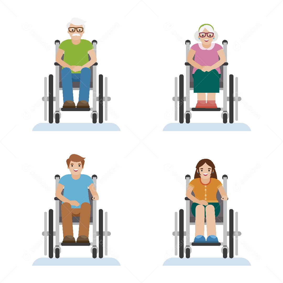 Conjunto de Pessoas Com Deferência Ilustração Vetor EPS