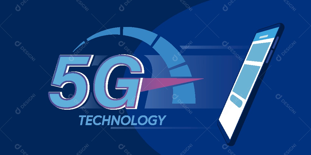 Velocidade 5G Ilustração Vetor EPS