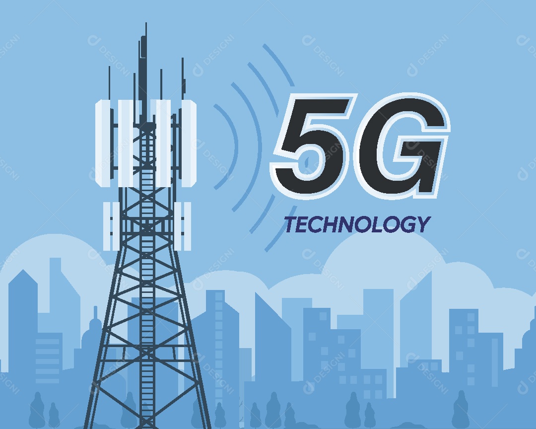 Velocidade 5G Ilustração Vetor EPS