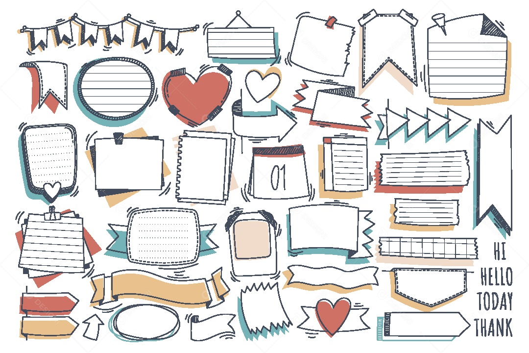 Conjunto de Caixa de Texto Ilustração Vetor EPS