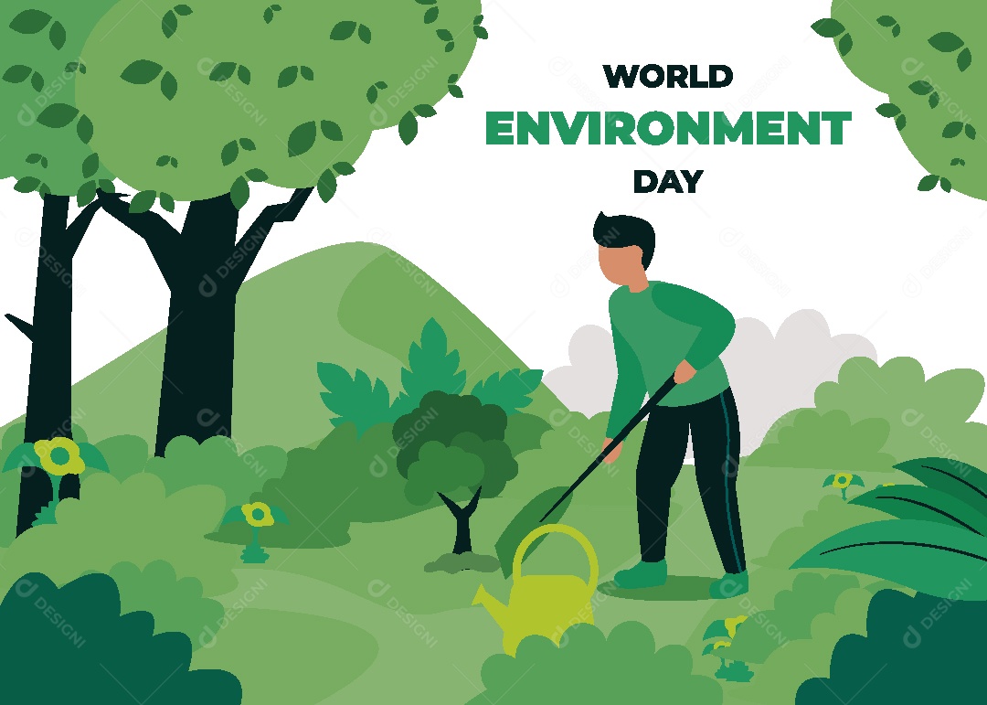 Dia Mundial do Meio Ambiente Ilustrações Vetor EPS