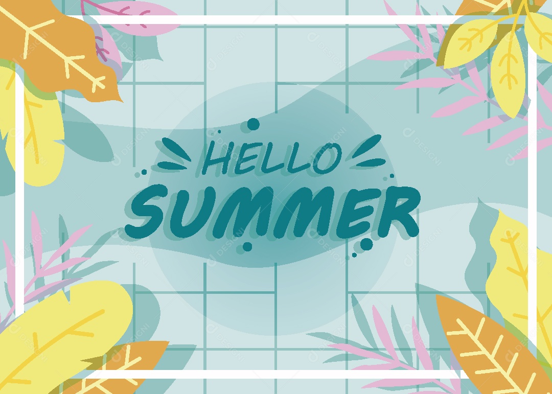 Olá Verão Ilustração Vetor EPS