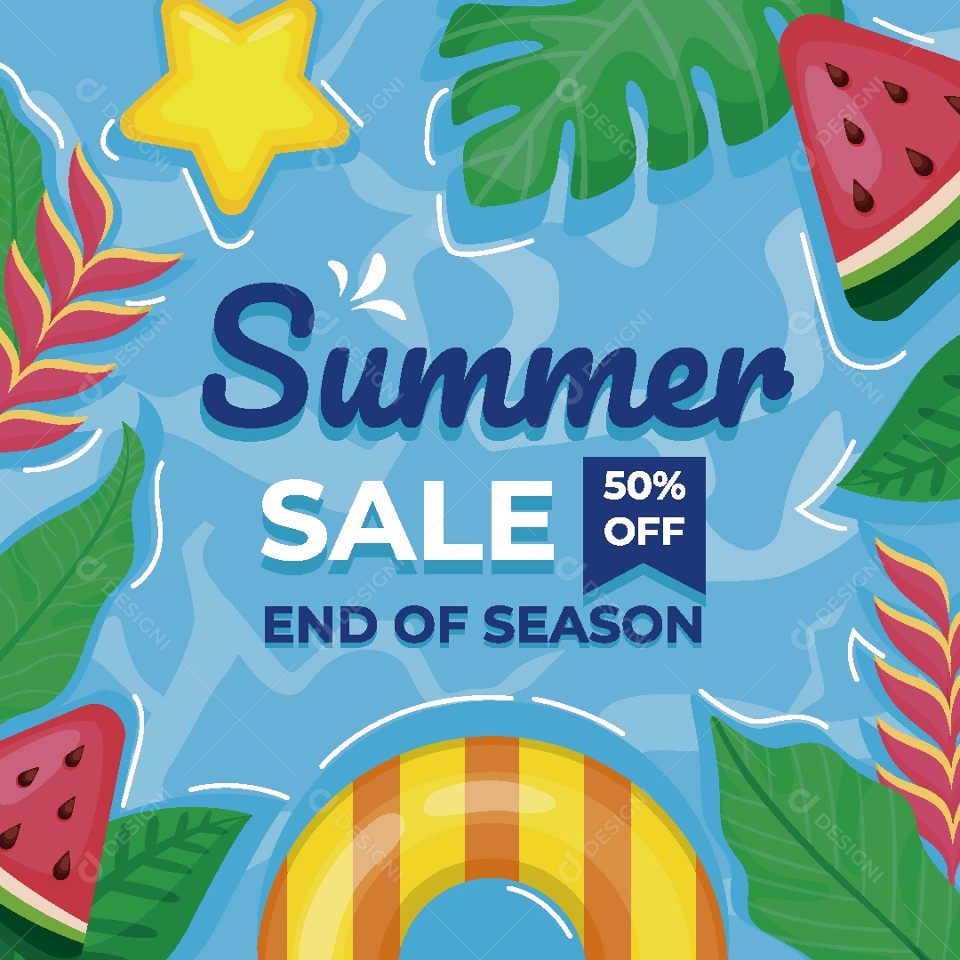 Promoção de Verão Ilustração Vetor EPS