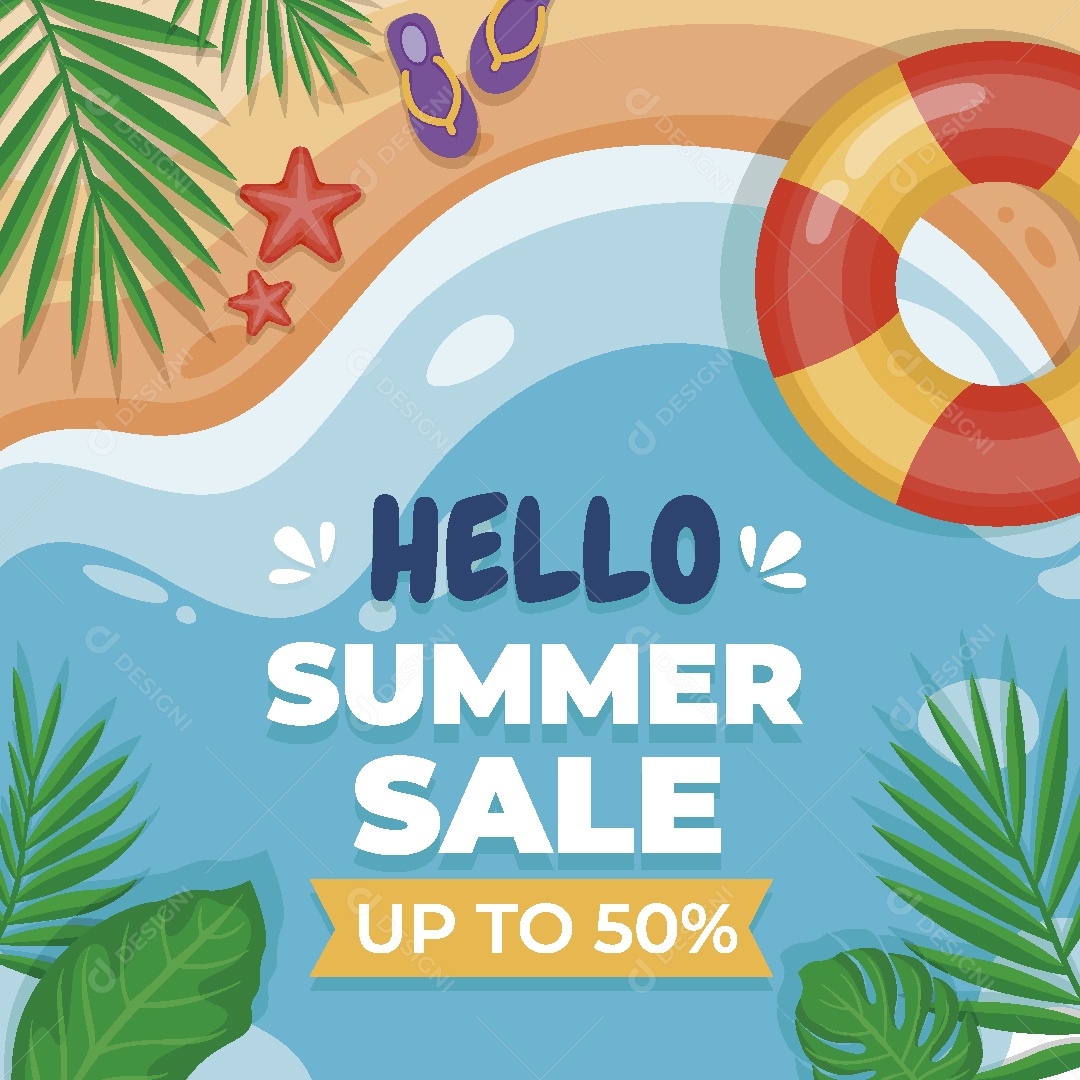 Promoção de Verão Ilustração Vetor EPS