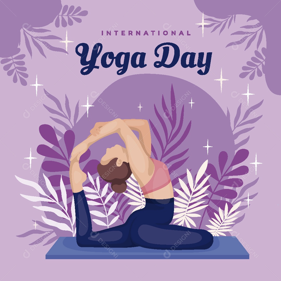 Dia Internacional do Yoga Ilustração Vetor EPS