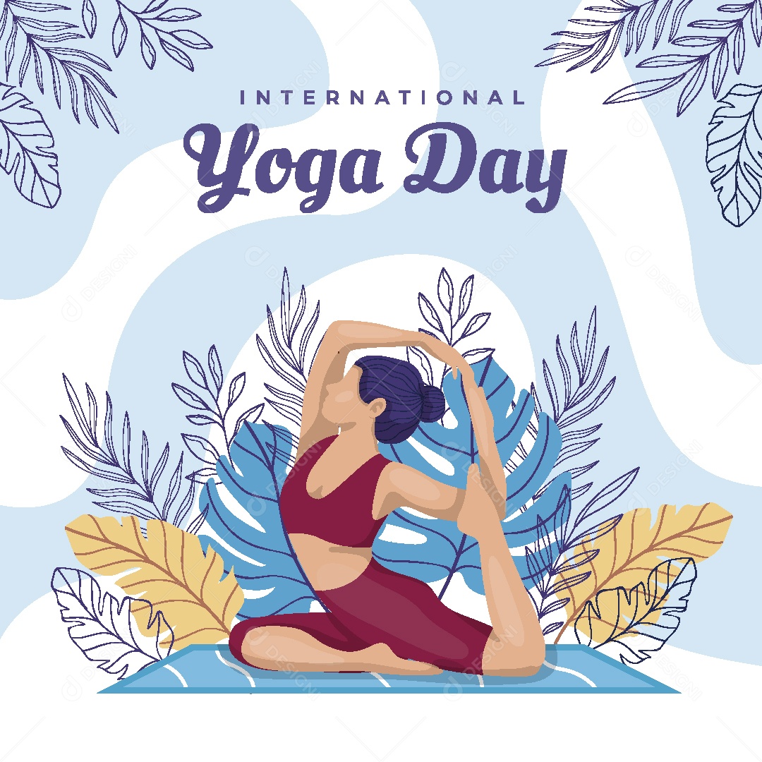 Dia Internacional do Yoga Ilustração Vetor EPS