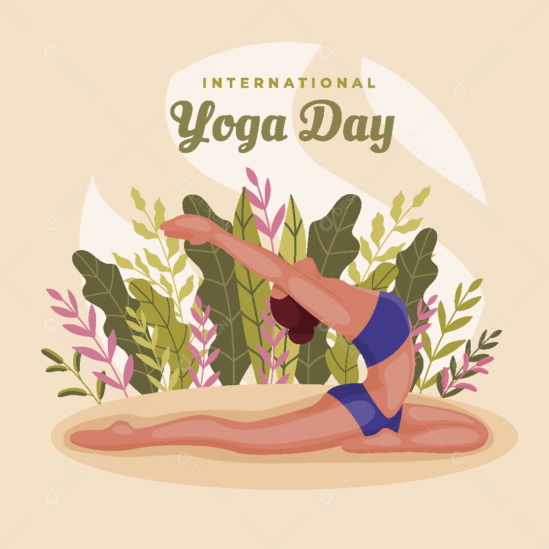 Dia Internacional do Yoga Ilustração Vetor EPS