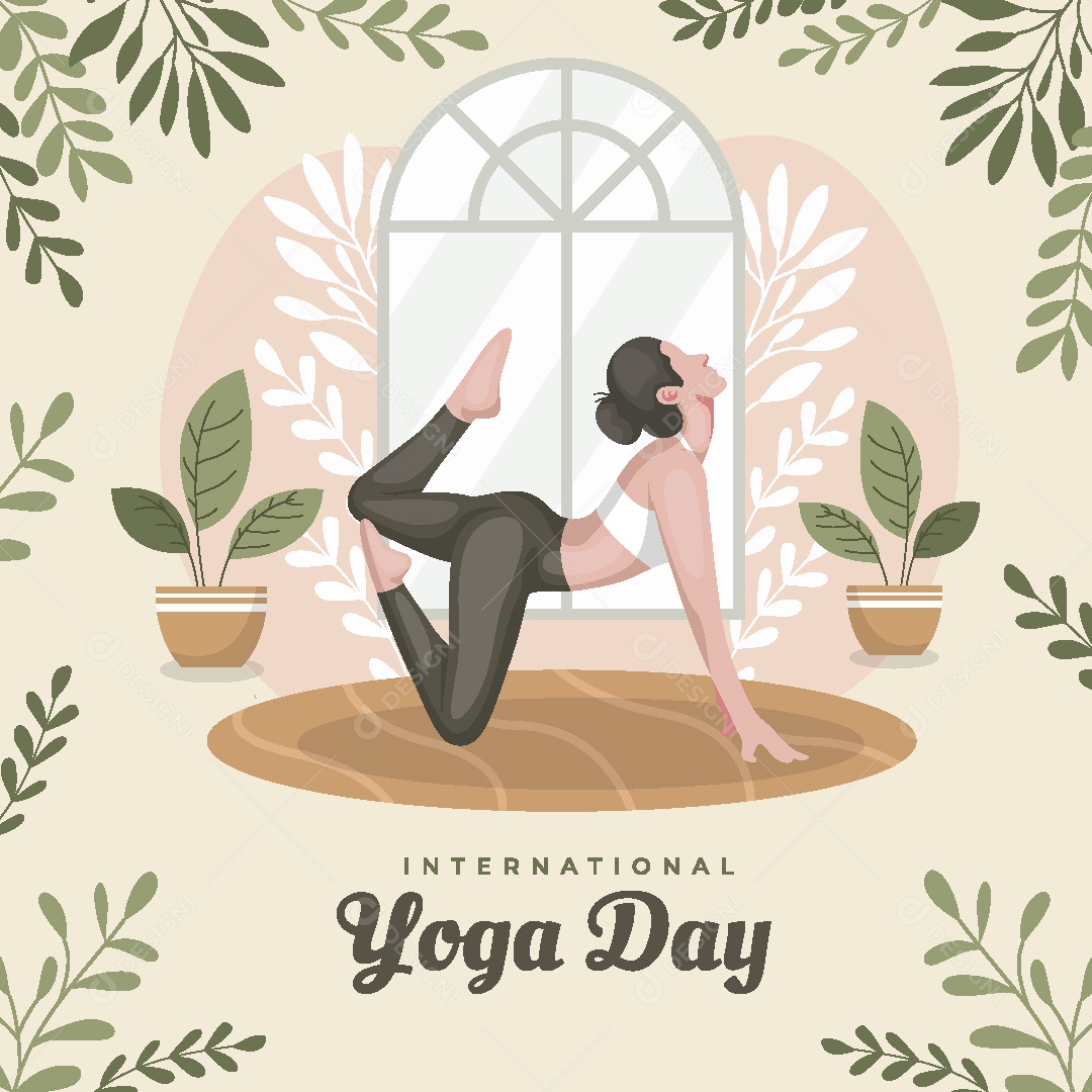 Dia Internacional do Yoga Ilustração Vetor EPS
