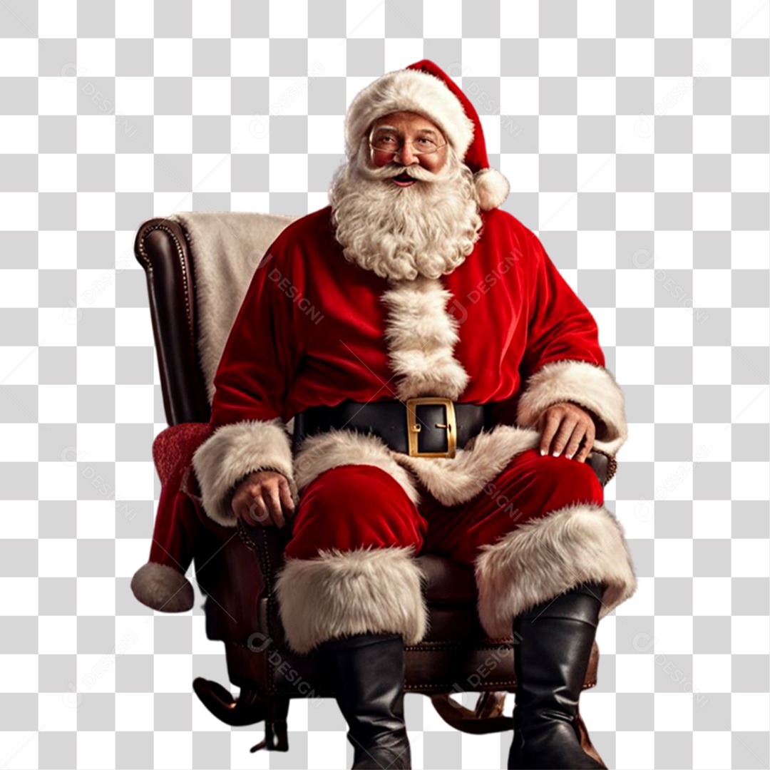 Homem Vestido de Papai Noel Para o Natal PNG Transparente