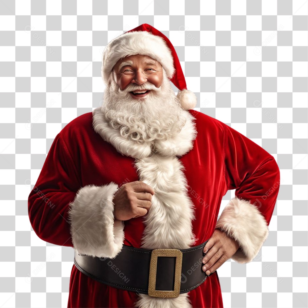 Homem Vestido de Papai Noel Para o Natal PNG Transparente