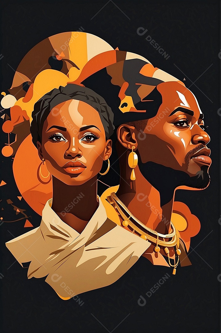 Imagem do mês da história negra com pessoas cultura africana IA generativa