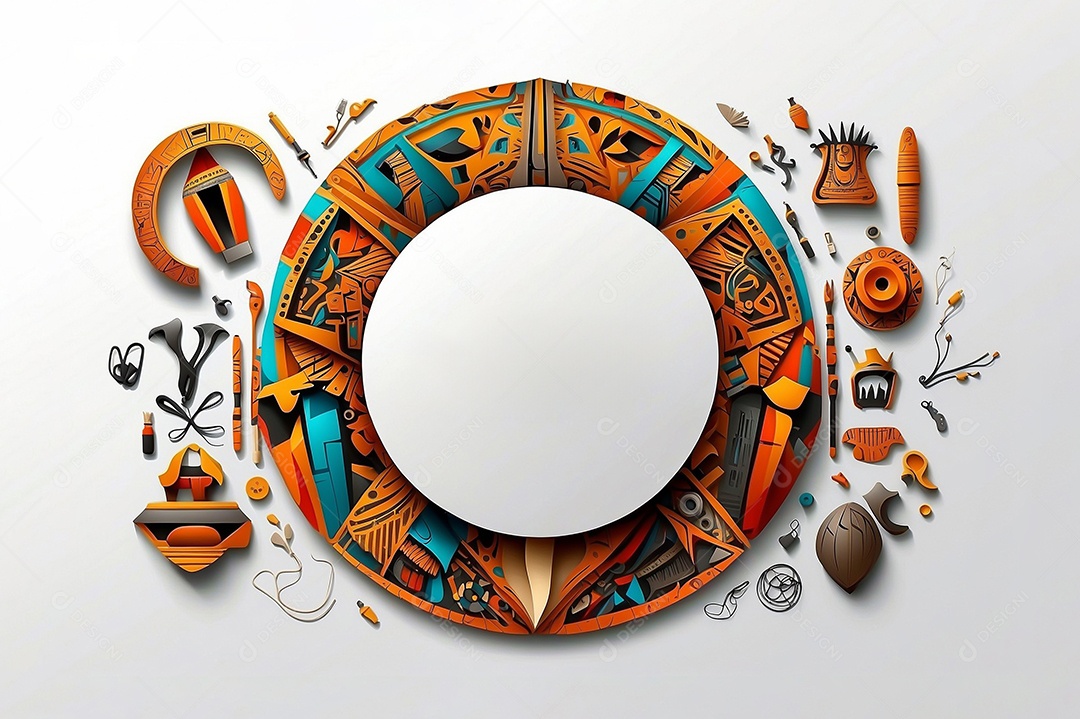 Imagem do mês da história negra com pessoas cultura africana IA generativa