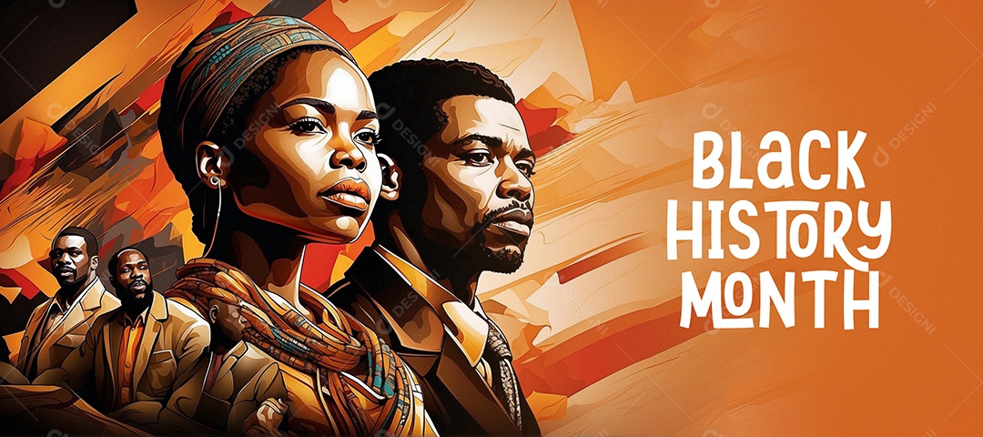 Imagem do mês da história negra com pessoas cultura africana IA generativa