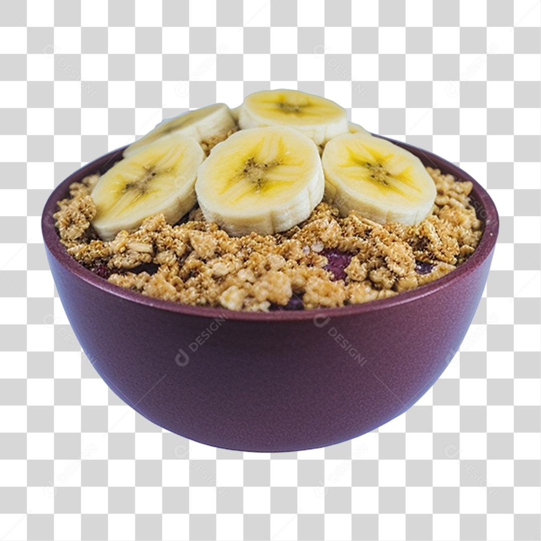 Pote de Açaí com Frutas PNG Transparente