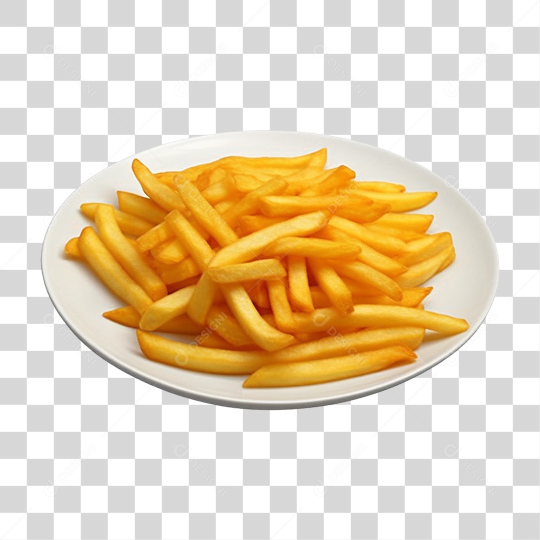 Porção de Batata Frita PNG Transparente