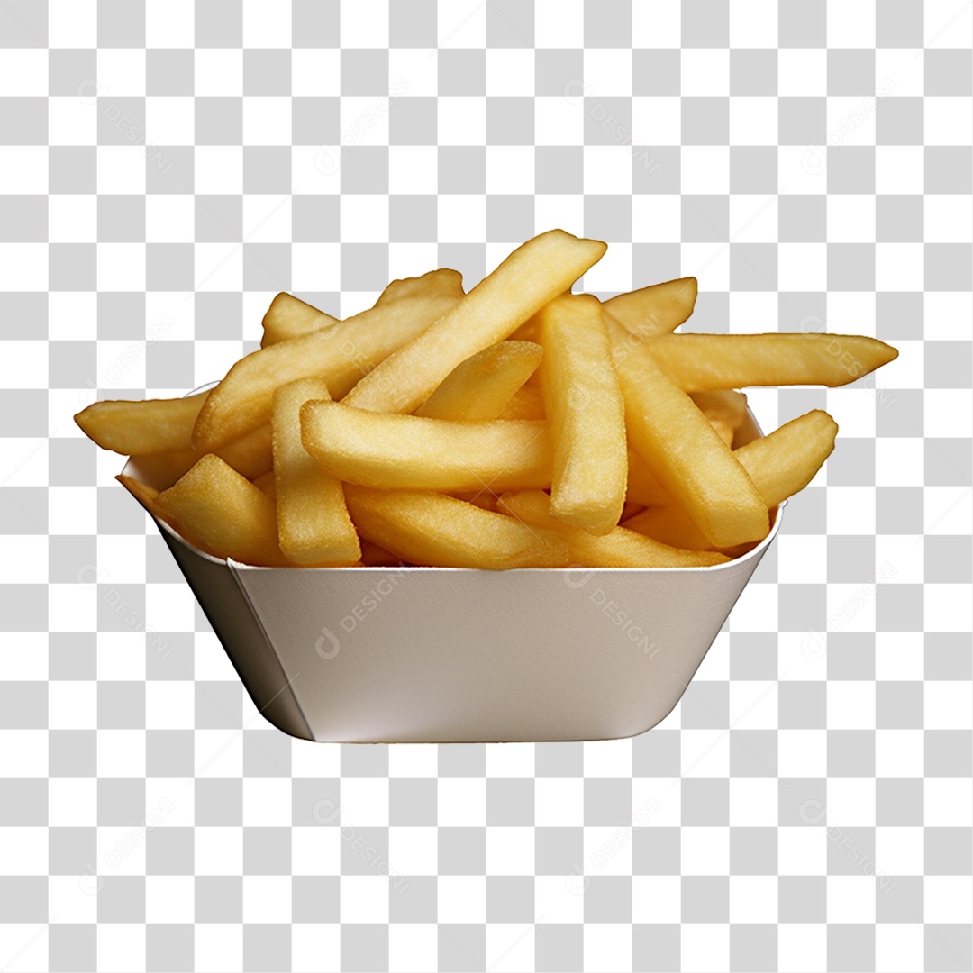 Porção de Batata Frita PNG Transparente