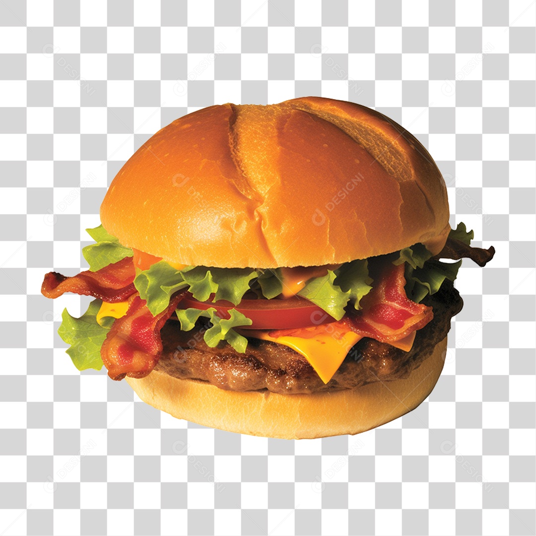 Lanche Hambúrguer PNG Transparente