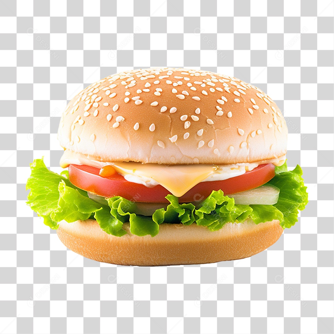 Lanche Hambúrguer PNG Transparente