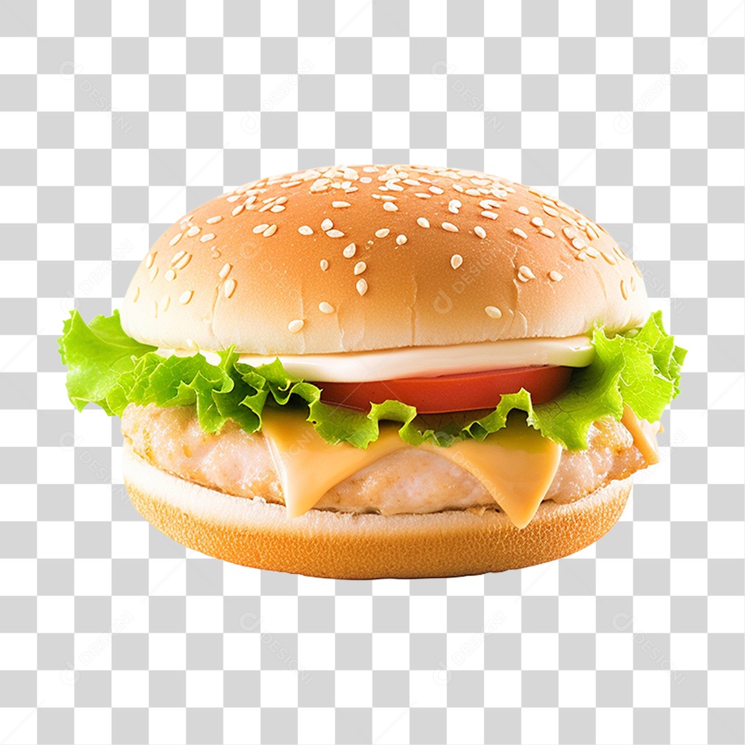 Lanche Hambúrguer PNG Transparente