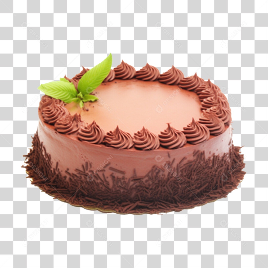 Bolo Confeitado com Cobertura PNG Transparente