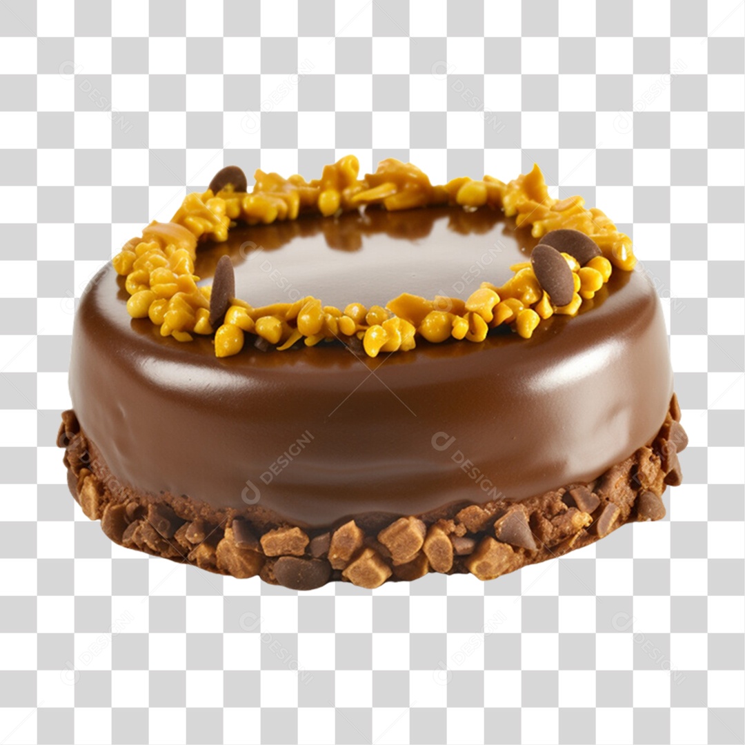 Bolo Confeitado com Cobertura PNG Transparente