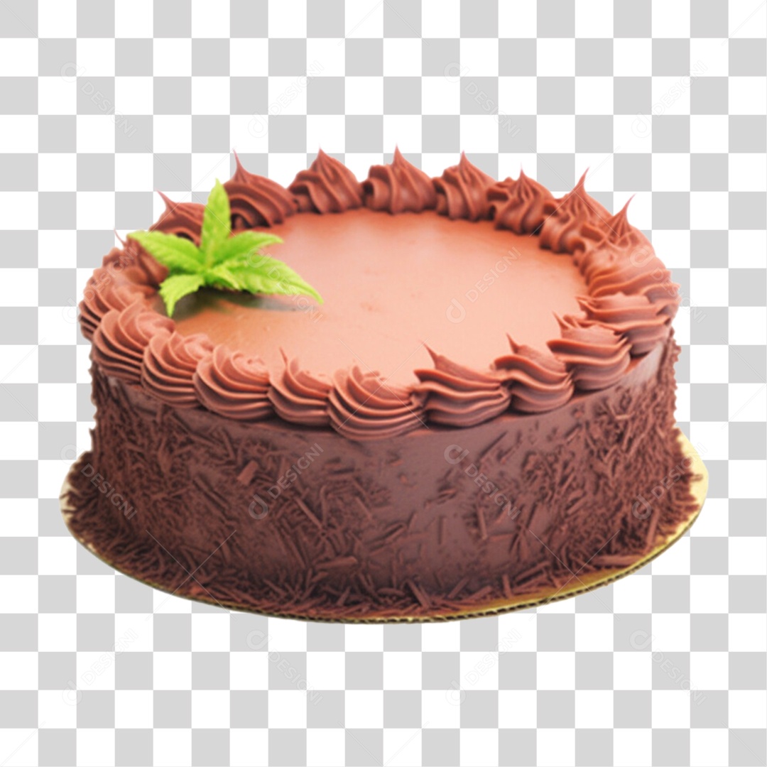 Bolo Confeitado com Cobertura PNG Transparente