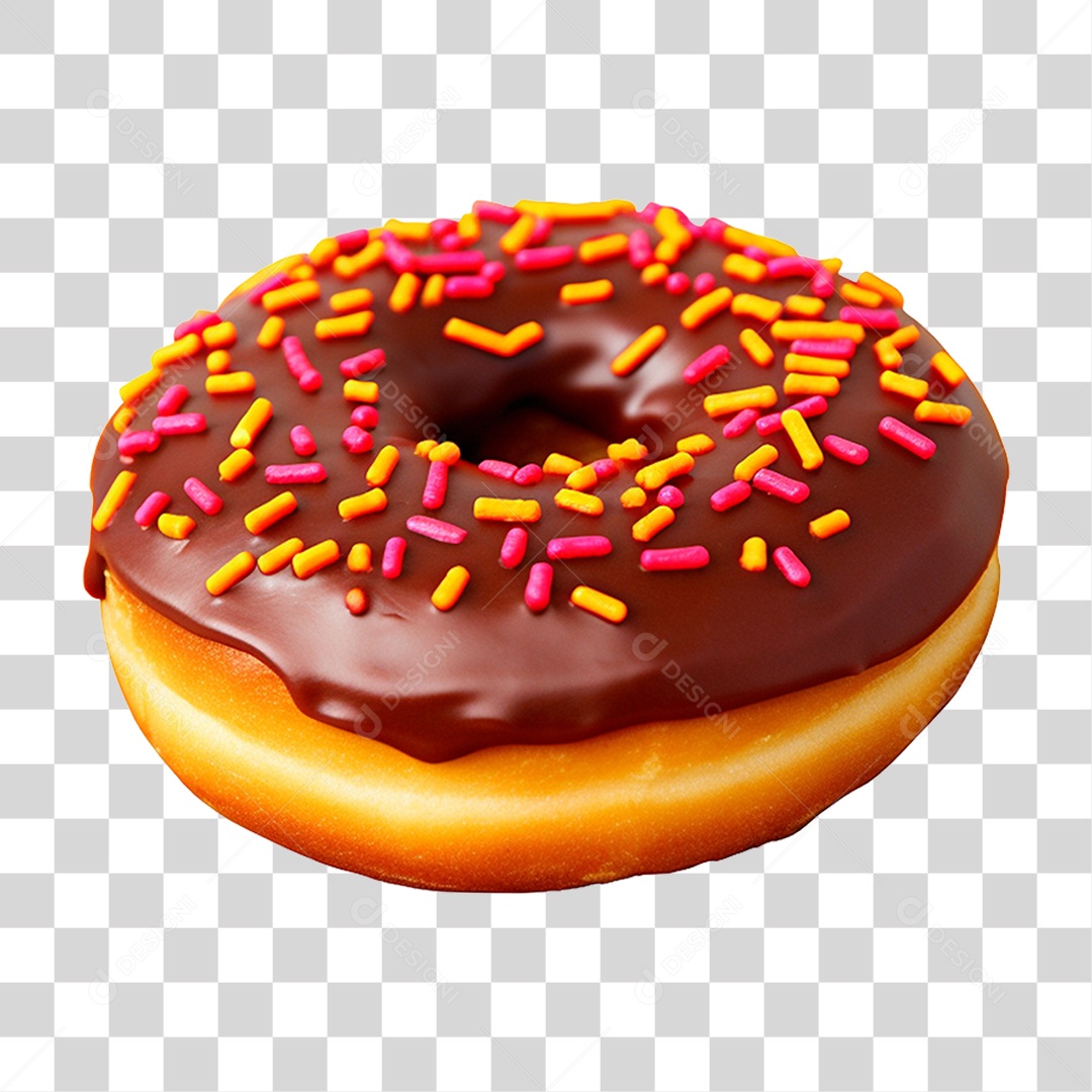 Rosca Donuts com Cobertura Doce PNG Transparente