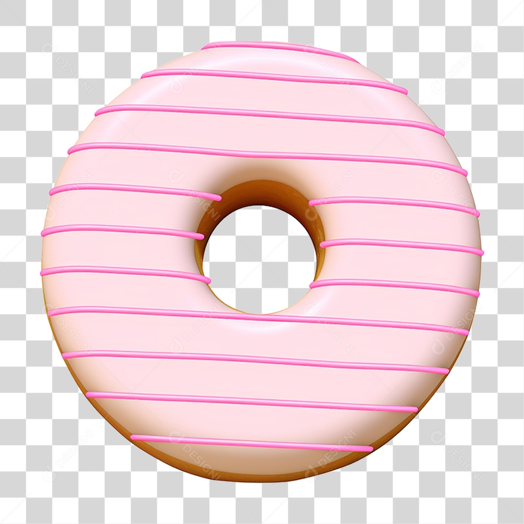 Rosca Donuts com Cobertura Doce PNG Transparente