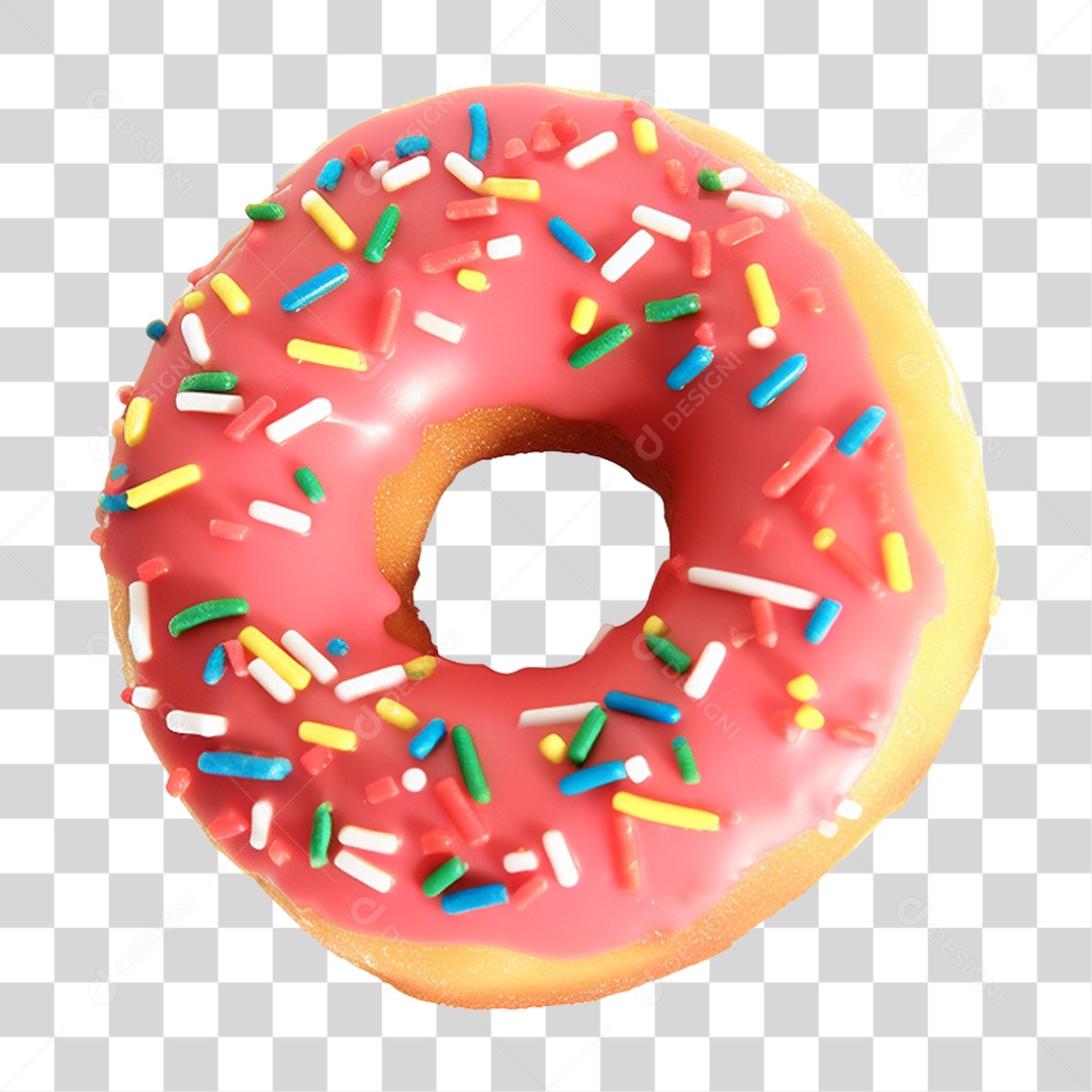 Rosca Donuts com Cobertura Doce PNG Transparente