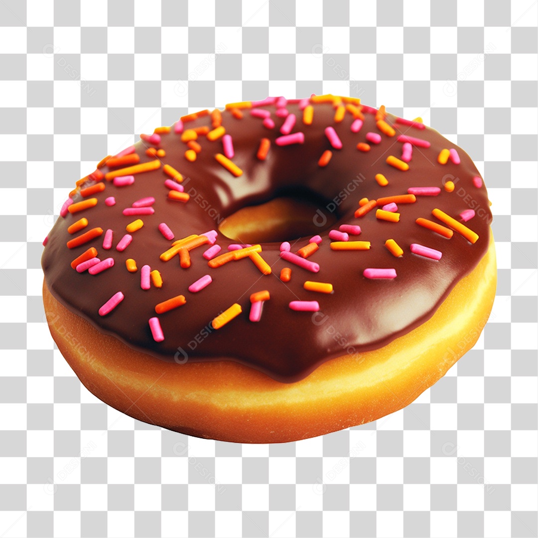 Rosca Donuts com Cobertura Doce PNG Transparente