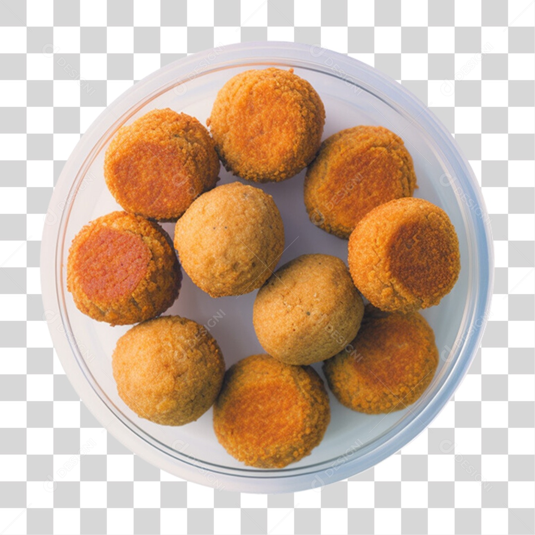 Bolinhos Fritos em Prato PNG Transparente