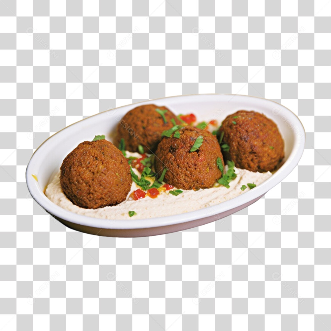 Bolinhos Fritos em Prato PNG Transparente